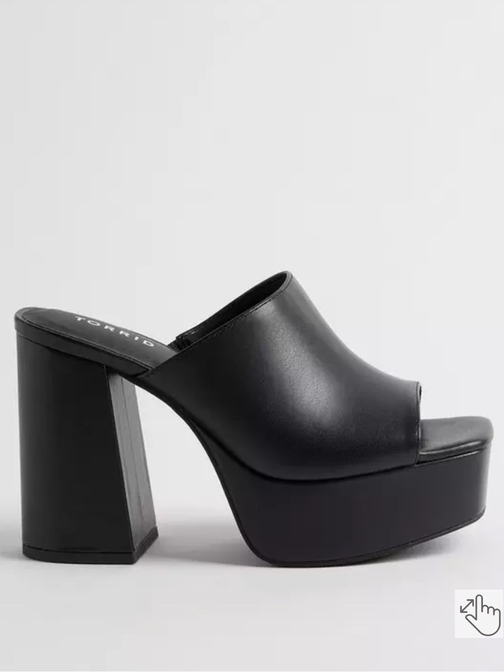 torrid Black Platform Mule Heels - Picture 2 of 10